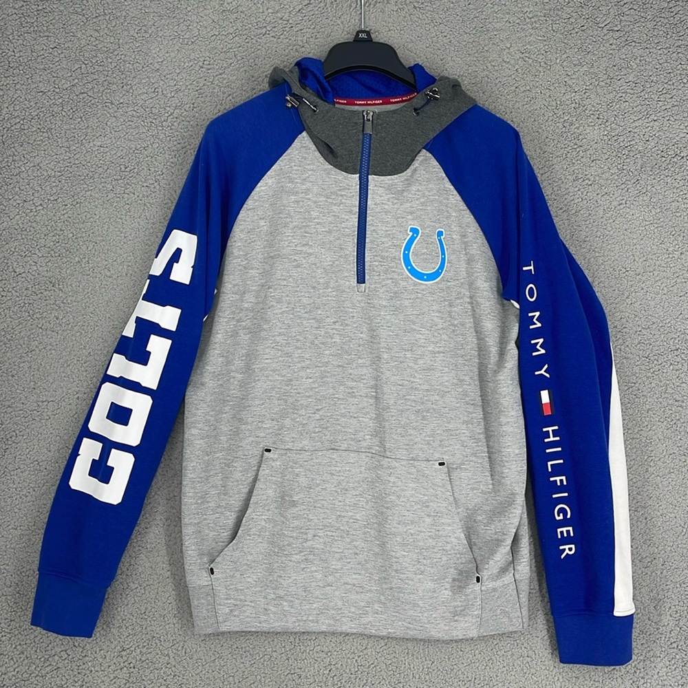Tommy Hilfiger x Colts hoodie long sleeve kangaroo pocket men’s medium NFL